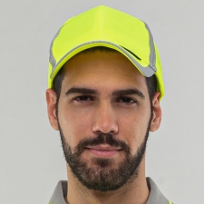 6 panels cap with reflective strip (Ely HI-VIS)